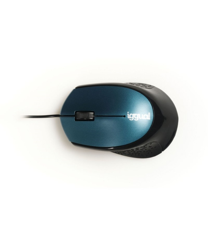 iggual Ratón óptico COM-ERGONOMIC-R-800DPI azul