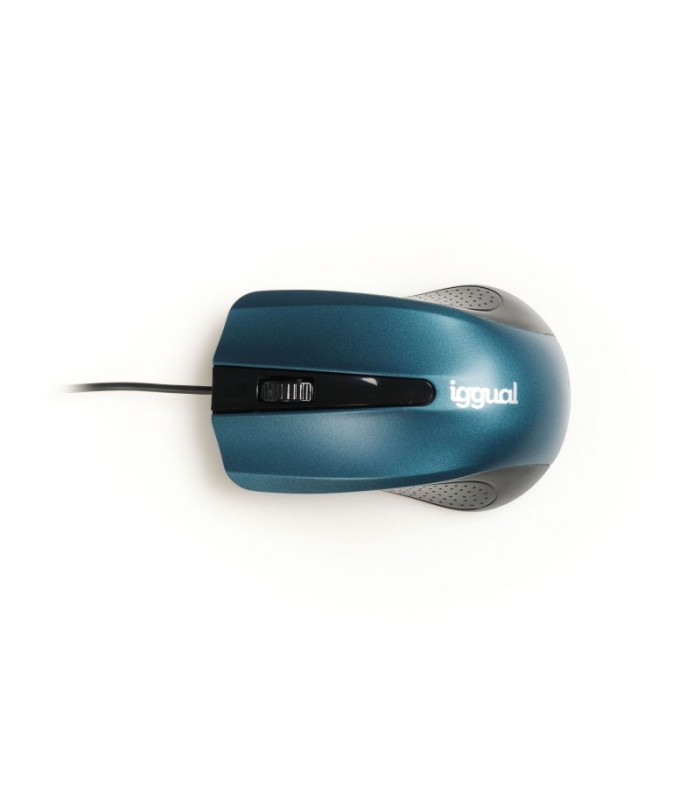 iggual Ratón óptico COM-ERGONOMIC-RL-800DPI azul