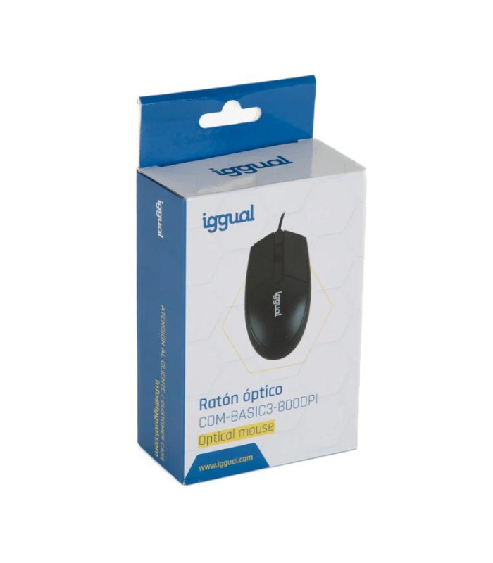 iggual Ratón óptico COM-BASIC3-800DPI negro