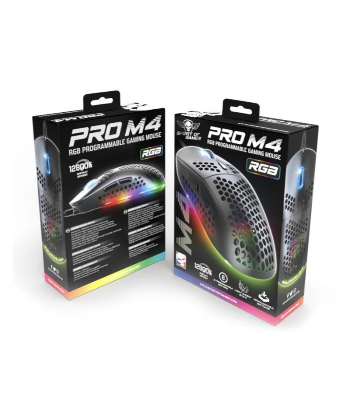 Spirit of Gamer Ratón Pro M4 Black
