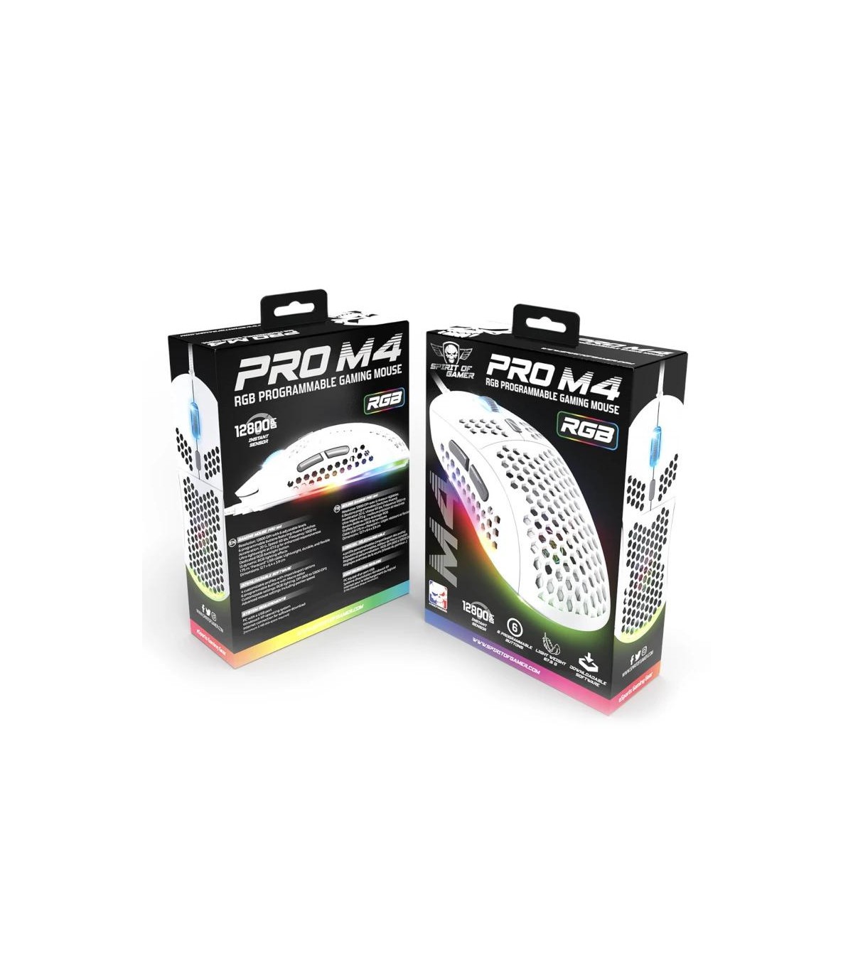 Spirit of Gamer Ratón Pro M4 White