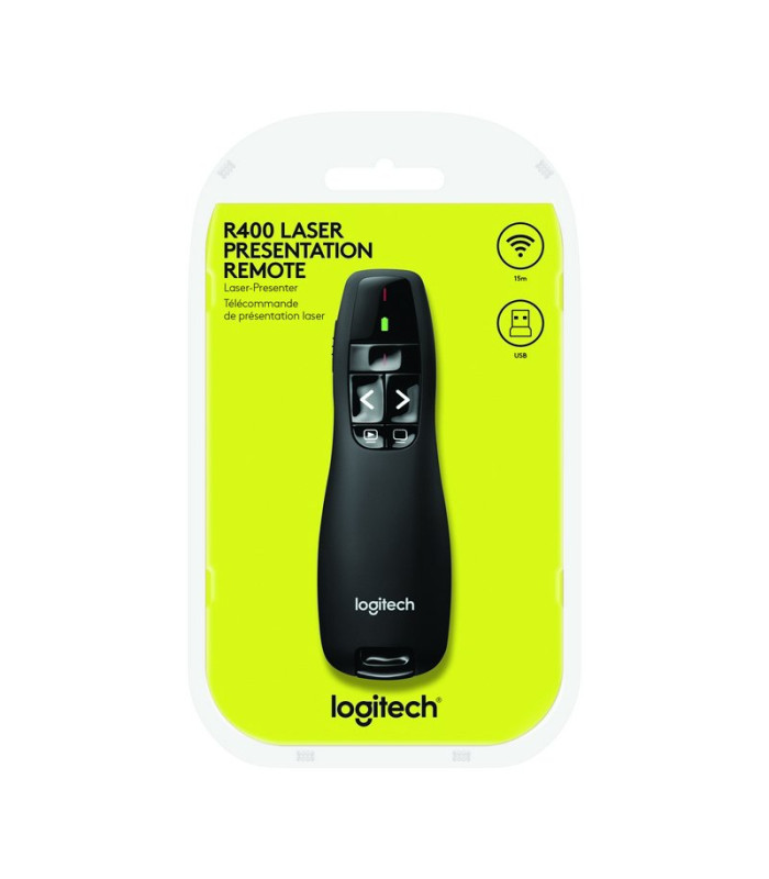 Logitech R400 Wireless Presenter + puntero láser