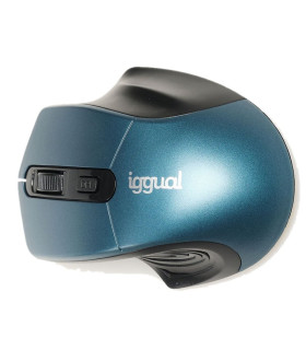 iggual Ratón inalámbrico ERGONOMIC-L-1600DPI azul