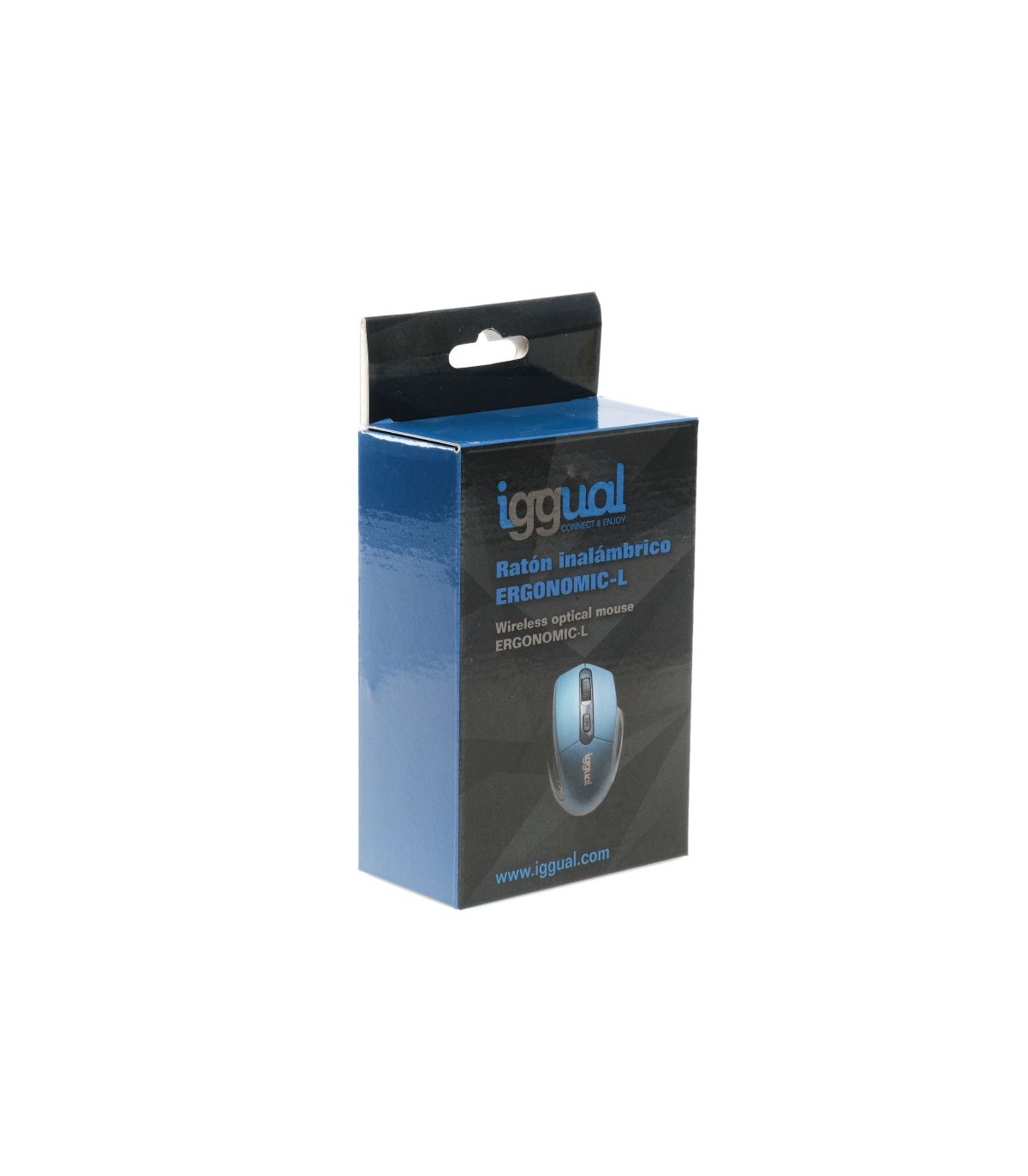 iggual Ratón inalámbrico ERGONOMIC-L-1600DPI azul