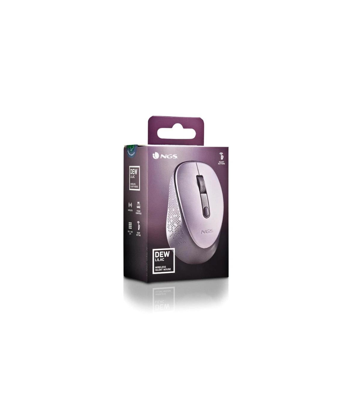 NGS RATON INALAMBRICO 800/1600DPI Lila