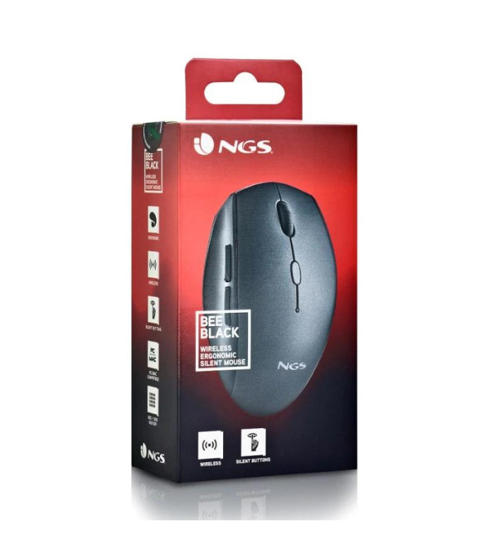 NGS RATON INALAMBRICO CON TECLAS SILENCIOSAS NEGRO