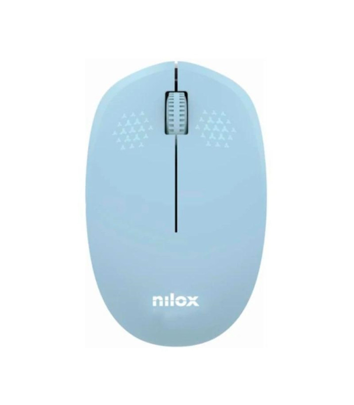 Nilox Ratón Wireless, 1000 DPI, 3 botones, Azul