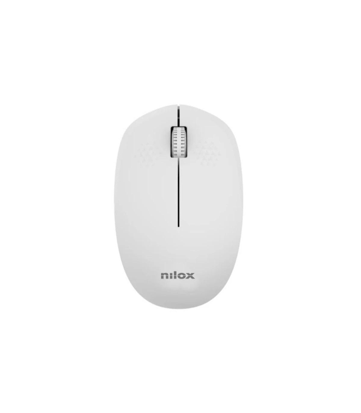 Nilox Ratón Wireless, 1000 DPI, 3 botones, Gris
