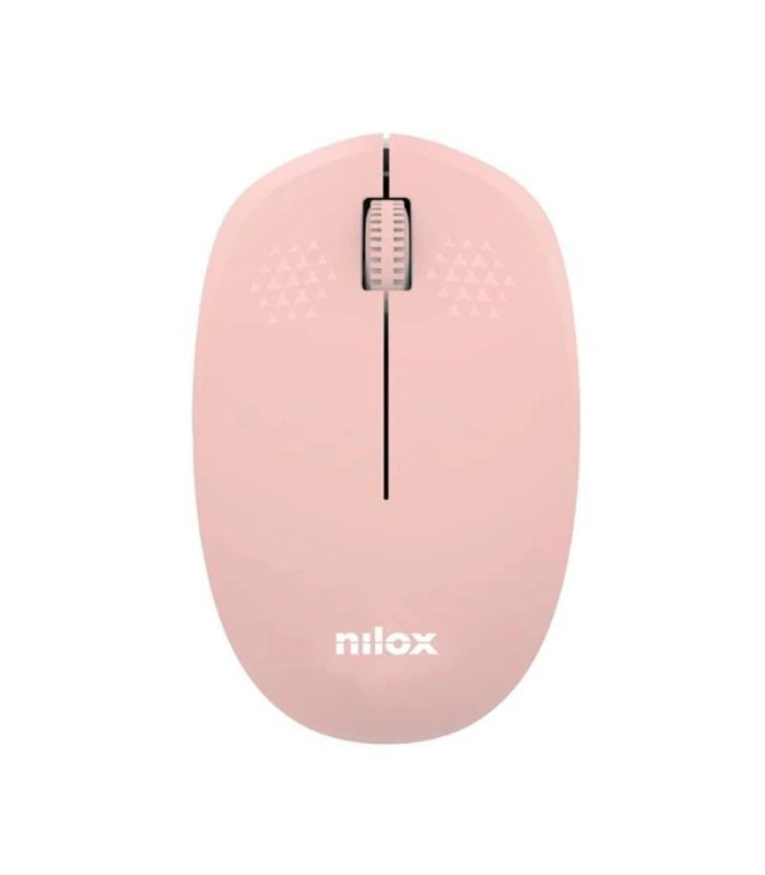 Nilox Ratón Wireless, 1000 DPI, 3 botones, Rosa