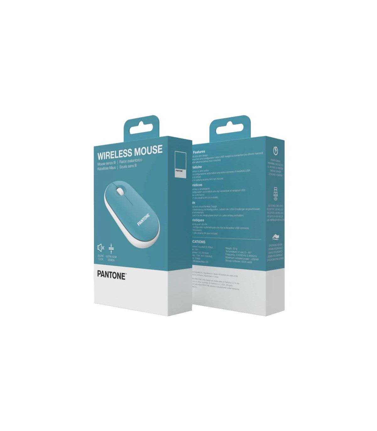 Celly Raton Pantone Inalambrico Azul Click silen.