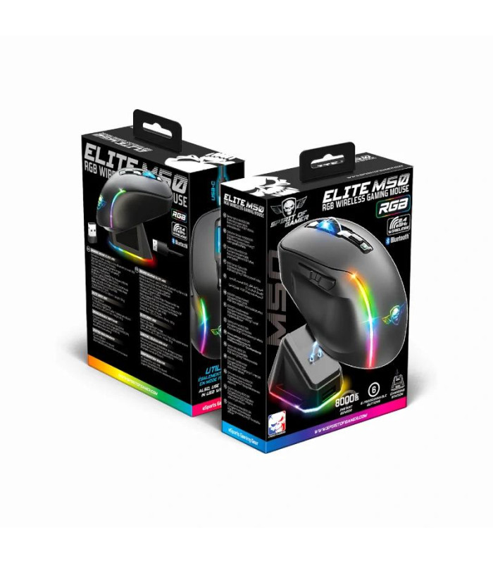 Spirit of Gamer Raton Inalambrico Elite M50 Negro