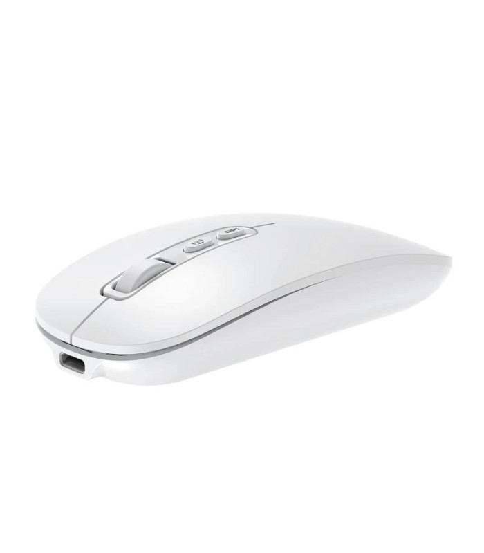 Coolbox Ratón W02-IA Inalámbrico RF+BT Blanco