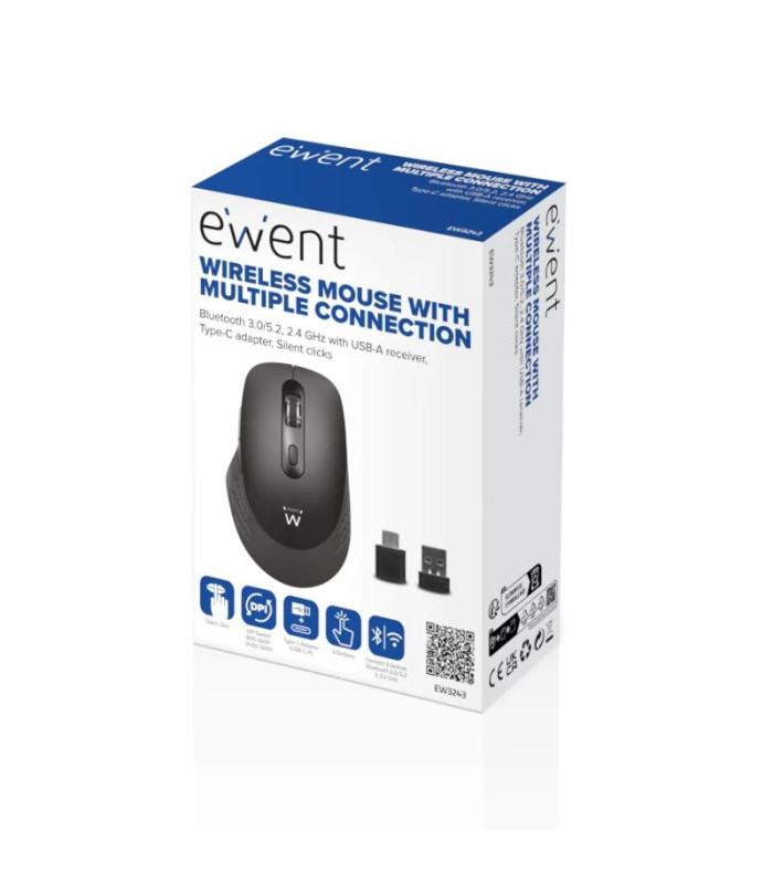 EWENT EW3243 Ratón inalámbrico 2.4GHz BT
