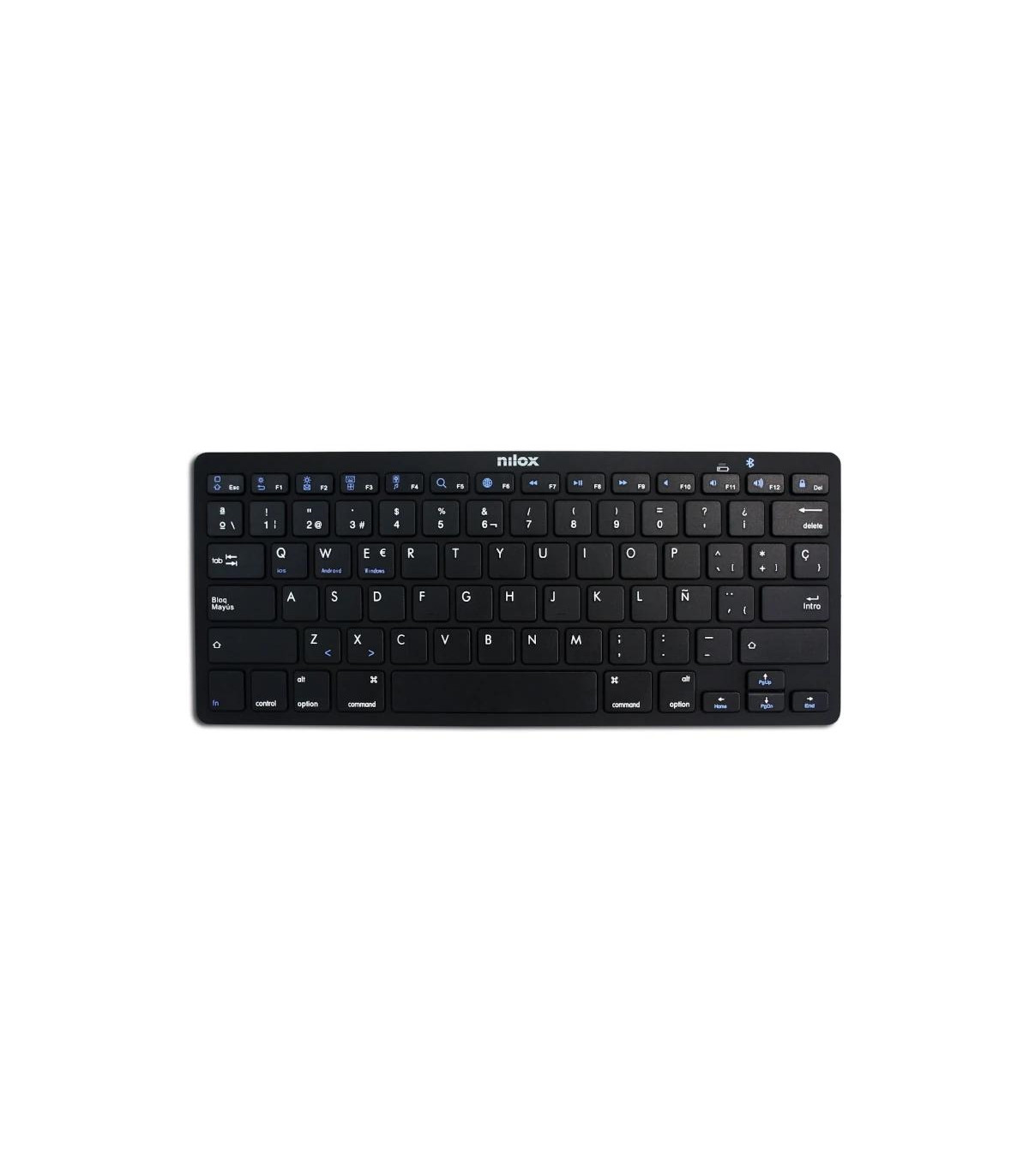 Nilox Teclado NXKB01B Bluetooh, Negro