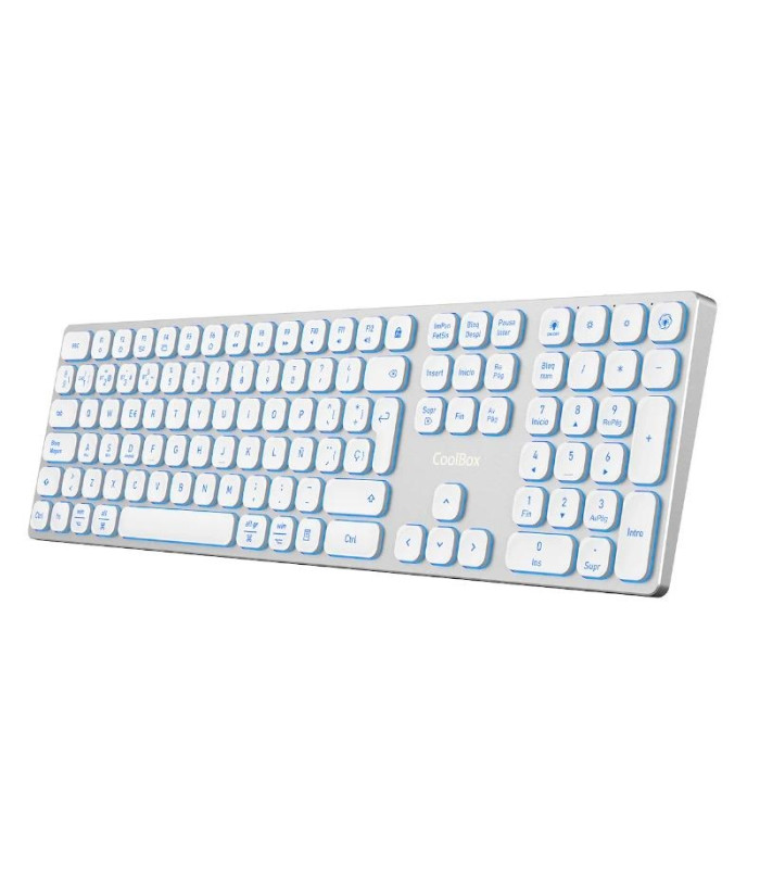 Coolbox Teclado Inal.Retroil. MOONLIGHT B431 Blanc