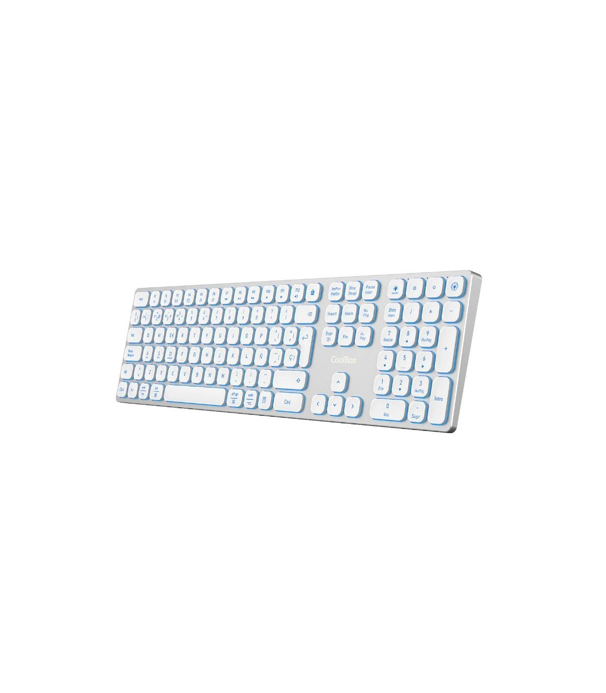 Coolbox Teclado Inal.Retroil. MOONLIGHT B431 Blanc