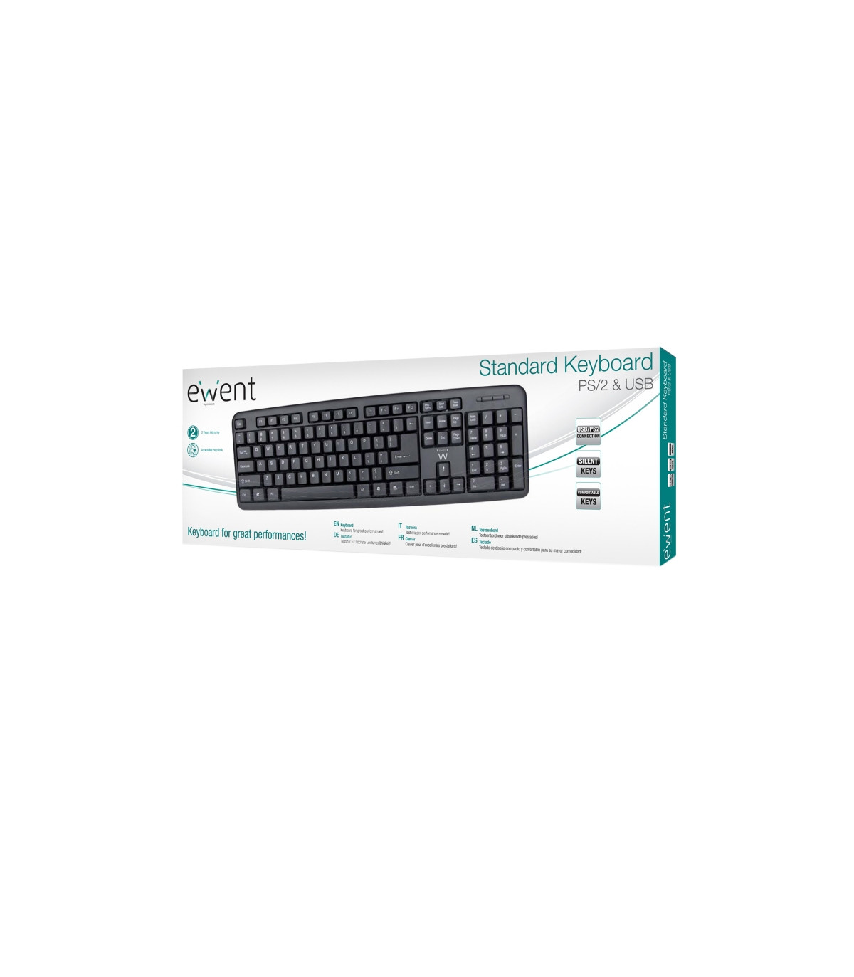 Ewent Teclado Slim EW3109 usb Negro