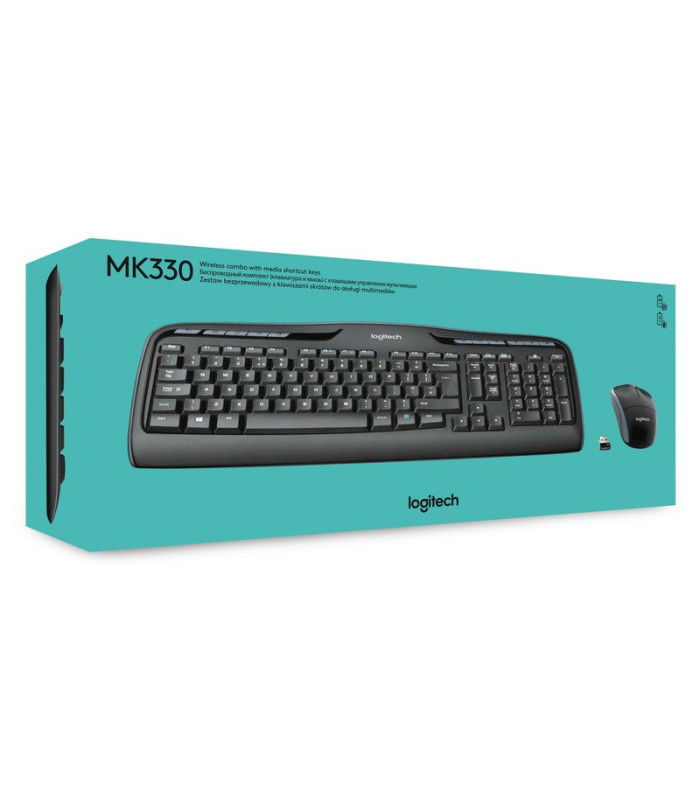 Logitech Teclado+ Ratón MK330 USB Negro