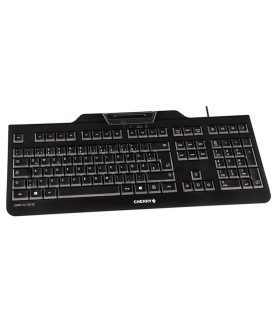 Cherry Teclado+lector chip integrado (DNIe) Negro