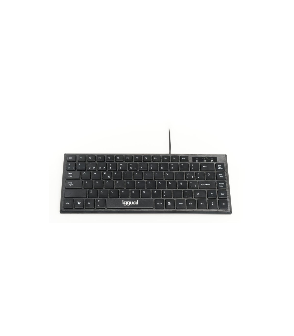 iggual Teclado USB compacto TKL Slim TKL-USB negro