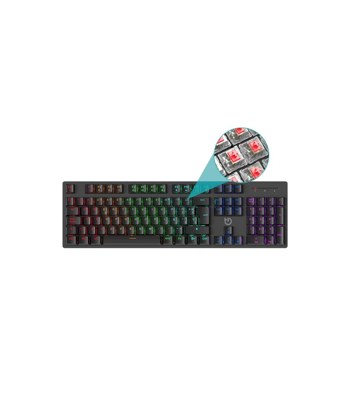 HIDITEC Teclado Gaming GK400 mecanico