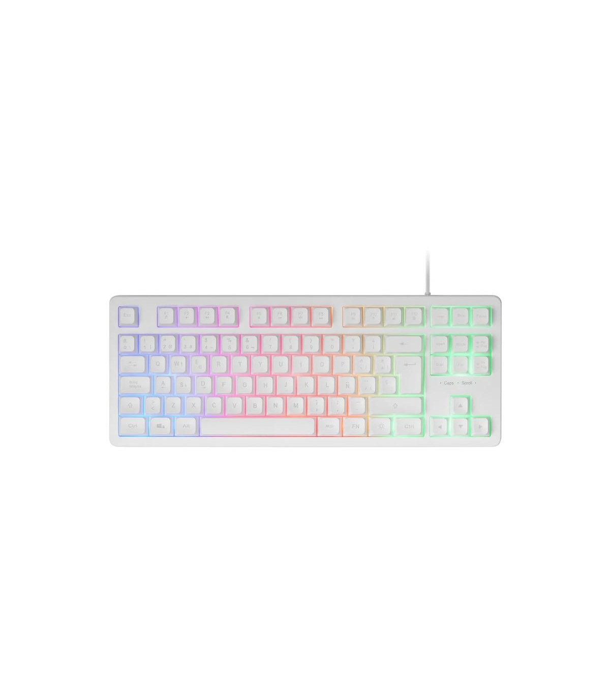 Mars Gaming Teclado MK023 TKL FRGB Blanco