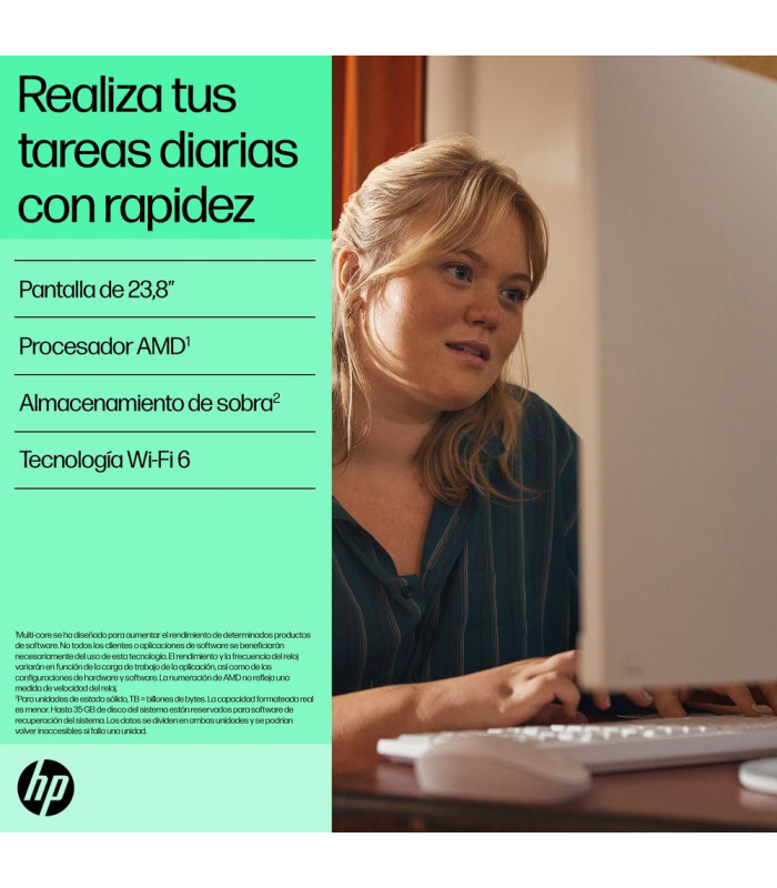 Ordenador all in one hp 24 - cr0110ns r5 - 7520u 16gb ssd 1tb 23.8 pulgadas