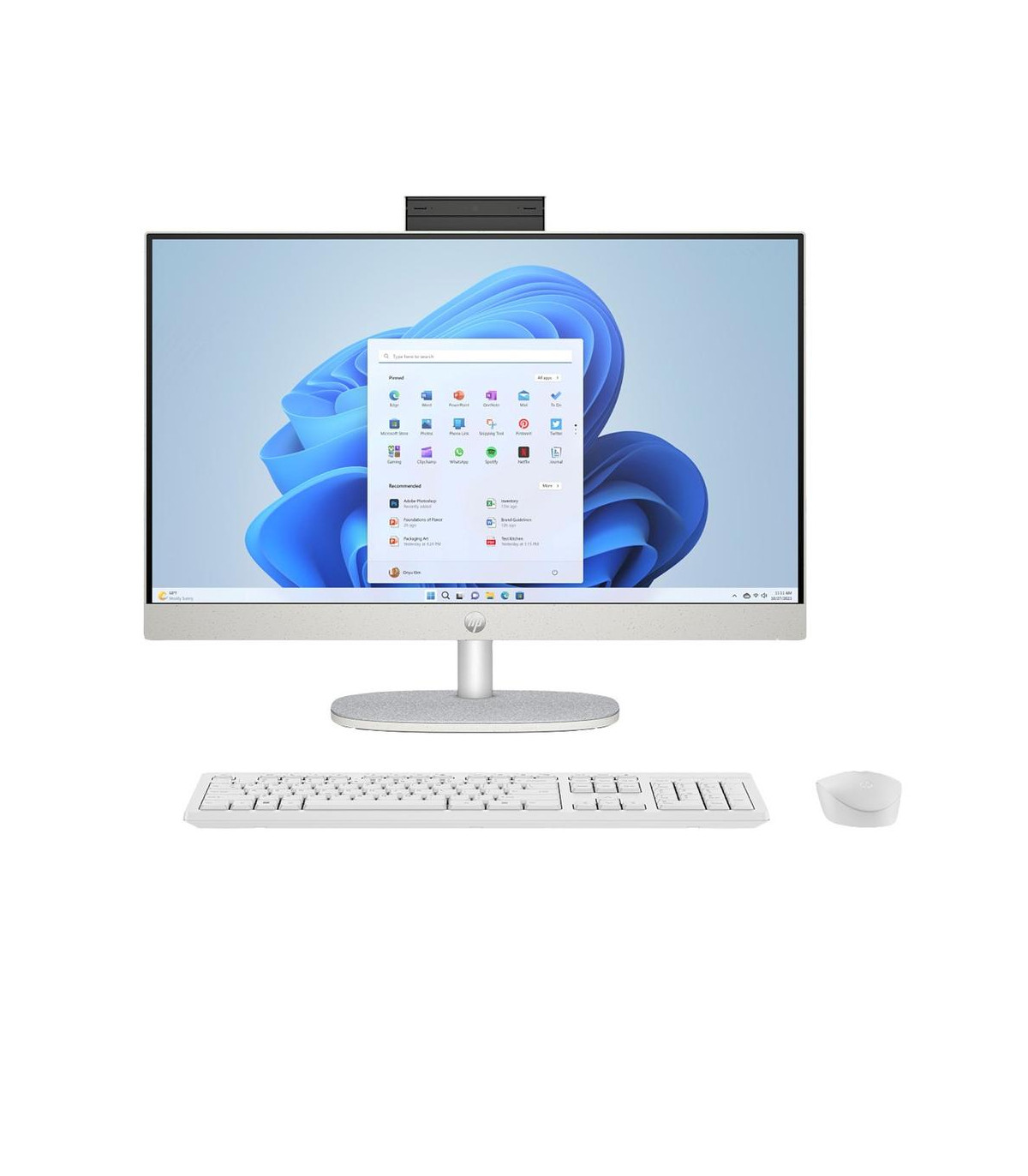 Ordenador all in one hp 24 - cr0159ns i3 - 1315u -  8gb -  ssd 512gb -  23.8 pulgadas -  freedos