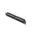 Patch panel lanberg 12 puertos 1u 10 pulgadas cat.6 negro