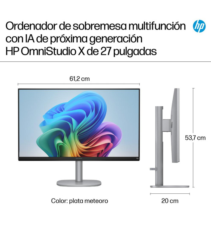 Ordenador all in one hp 27 - cs1008ns u5 - 266v -  16gb -  ssd 1tb -  27 pulgadas fhd -  w11h
