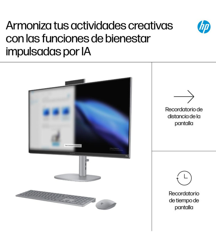 Ordenador all in one hp 27 - cs1008ns u5 - 266v -  16gb -  ssd 1tb -  27 pulgadas fhd -  w11h
