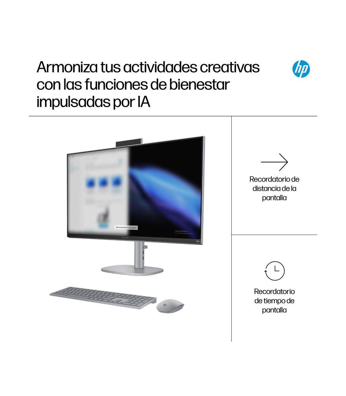 Ordenador all in one hp 27 - cs1008ns u5 - 266v -  16gb -  ssd 1tb -  27 pulgadas fhd -  w11h