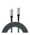 EWENT Cable USB 4 Gen 3 tipoC macho a macho 2m