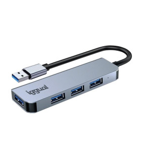 iggual Hub USB-A 3.0 x 4 puertos USB-A 3.0