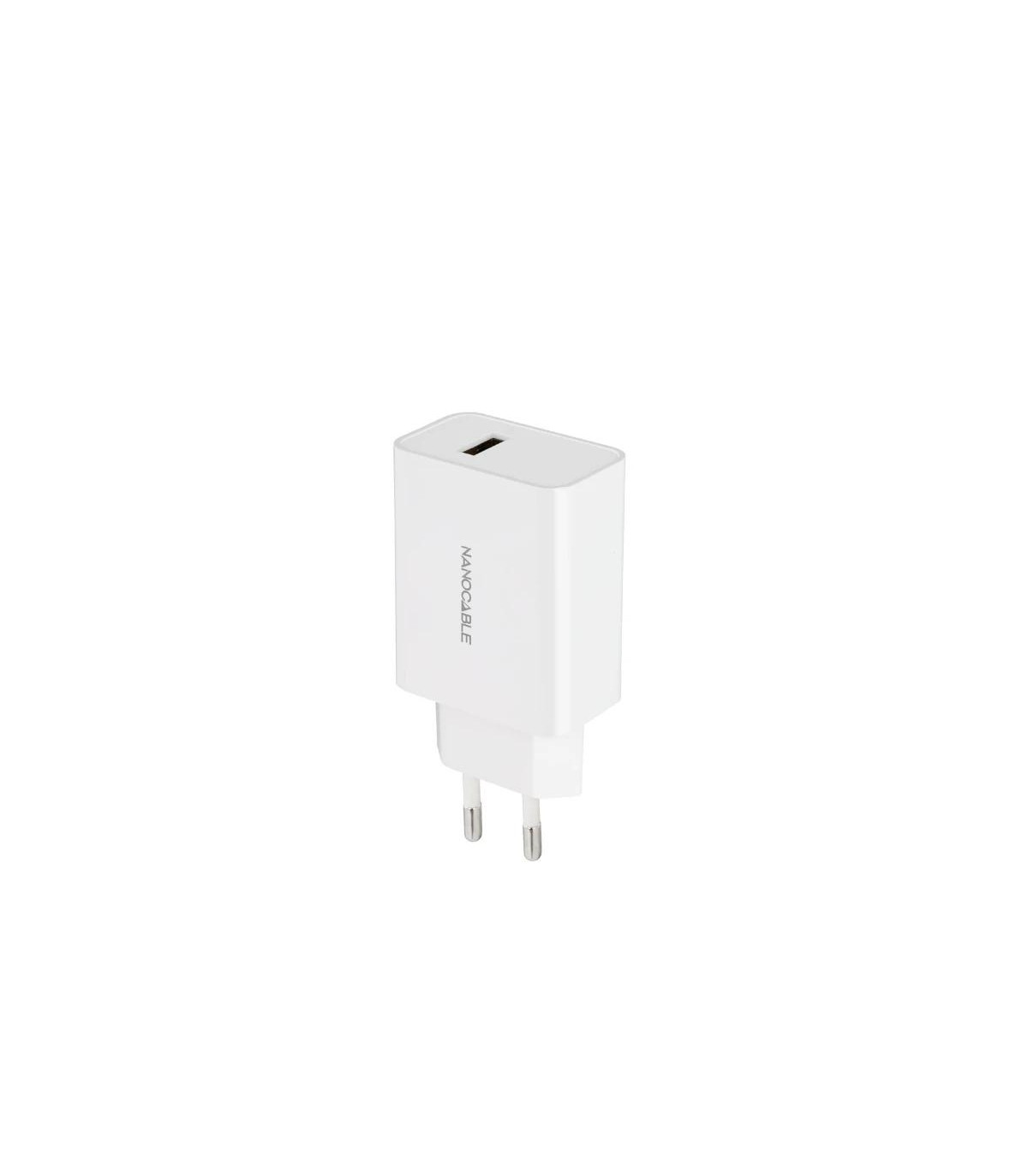 Nanocable Cargador 1 x USB 5V-2.1A Blanco