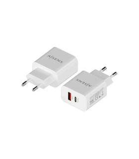 Aisens Cargador 20W USB-C PD3.0 USB-A QC3.0 Blanco