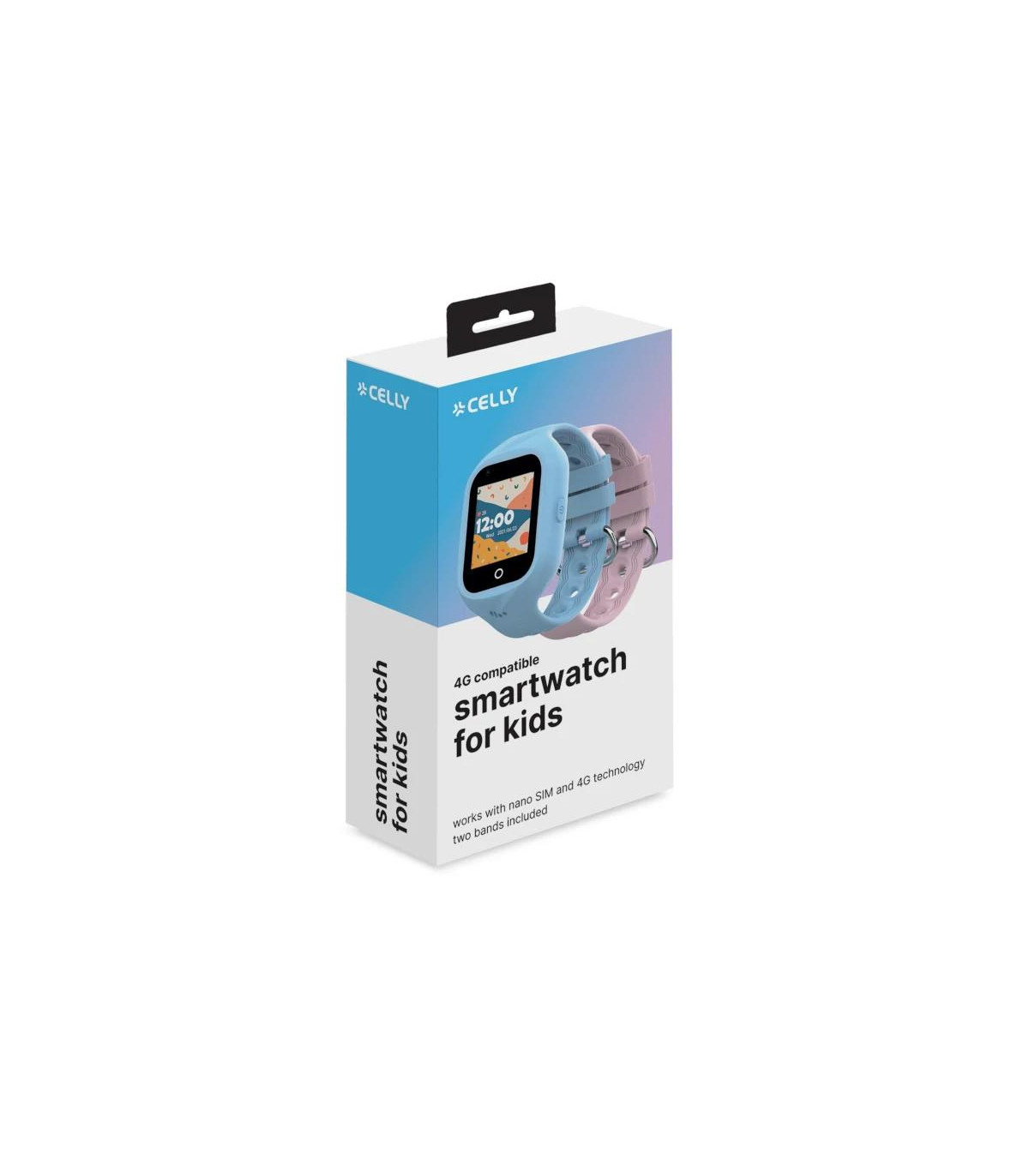 Celly Smartwatch Kids 4G 2 Correas Azul y Rosa