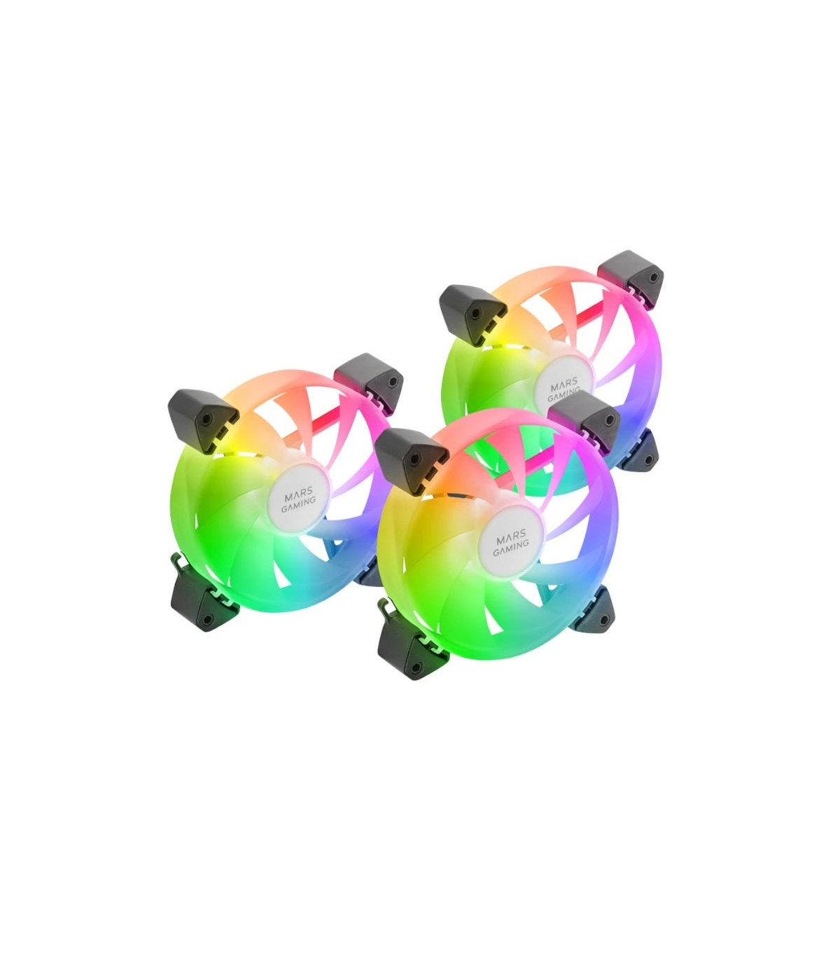 MARS GAMING Ventilador MF3A 120MM 3IN1 ARGB Negro
