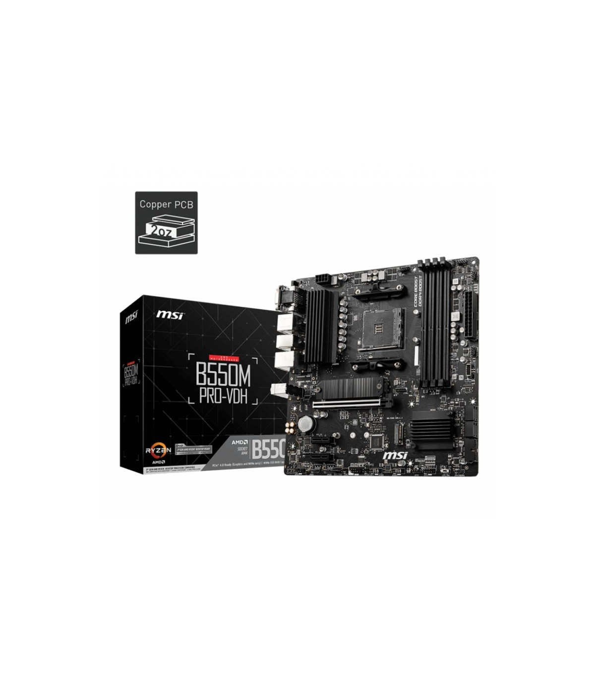 MSI Placa Base B550M PRO-VDH mATX AM4