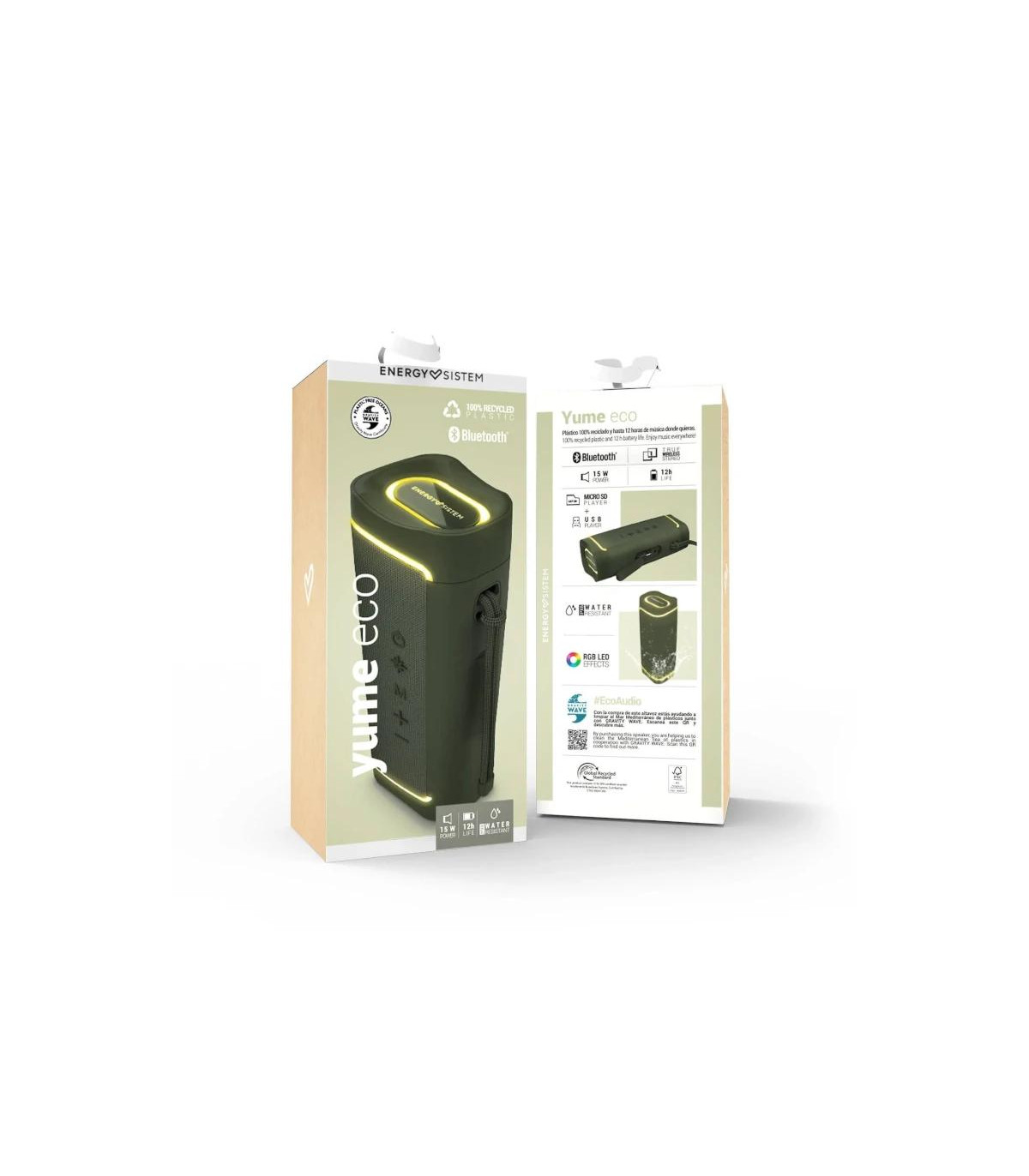 Energy Sistem Yume ECO - Altavoz BT LED RGB