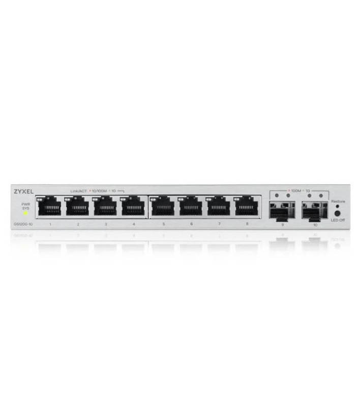 ZyXEL GS1200-10V3 Switch 8xGbE 2xSFP