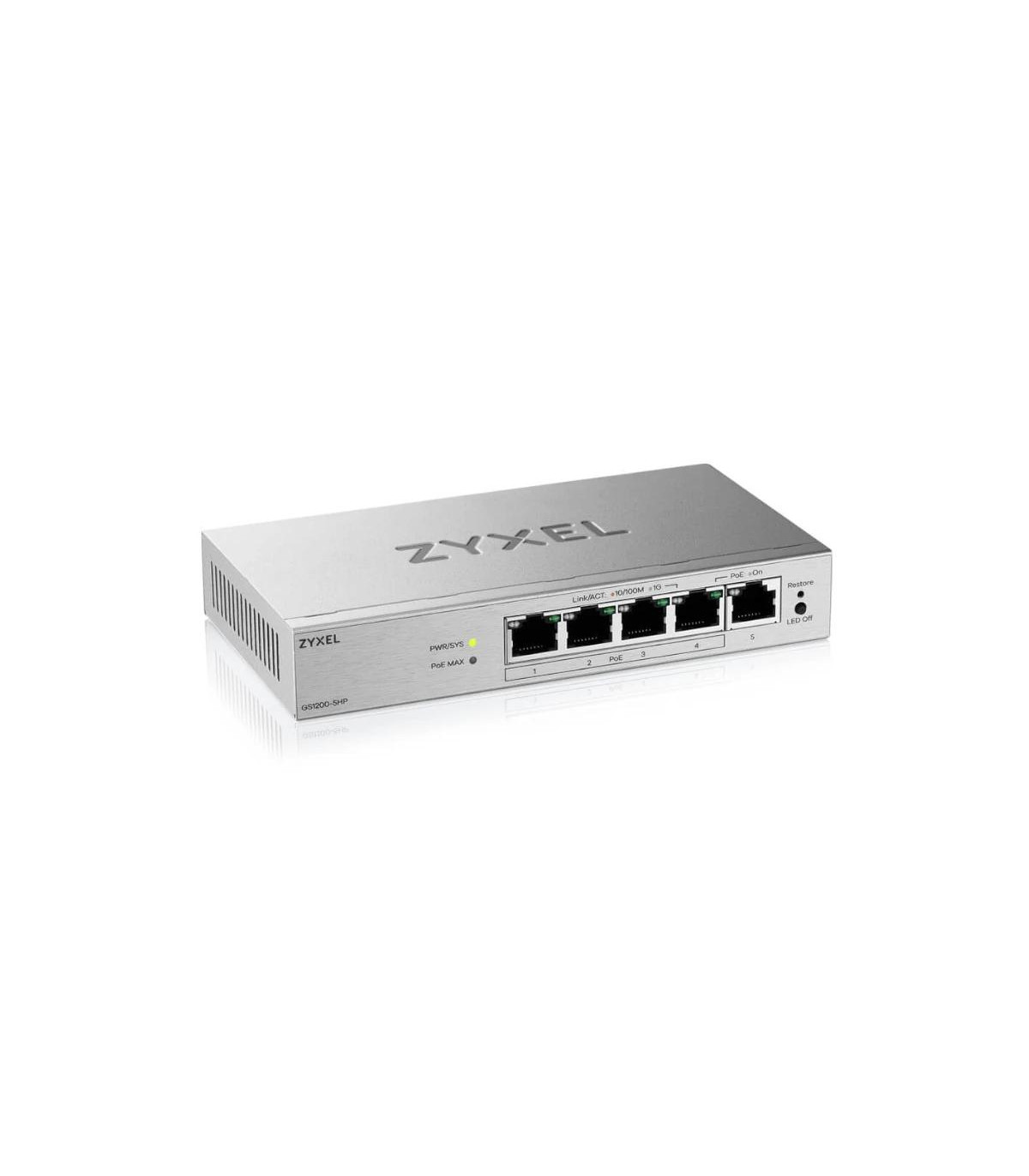 ZyXEL GS1200-5HPv3 Switch 5xGb (4xPoE+) 68W