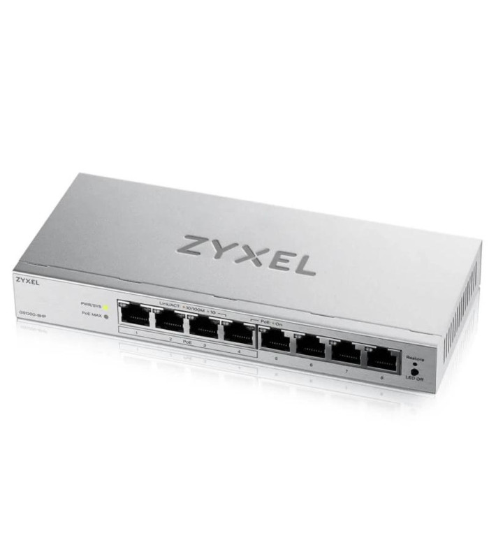 ZyXEL GS1200-8HPv3 Switch 8xGb (4xPoE+) 68W
