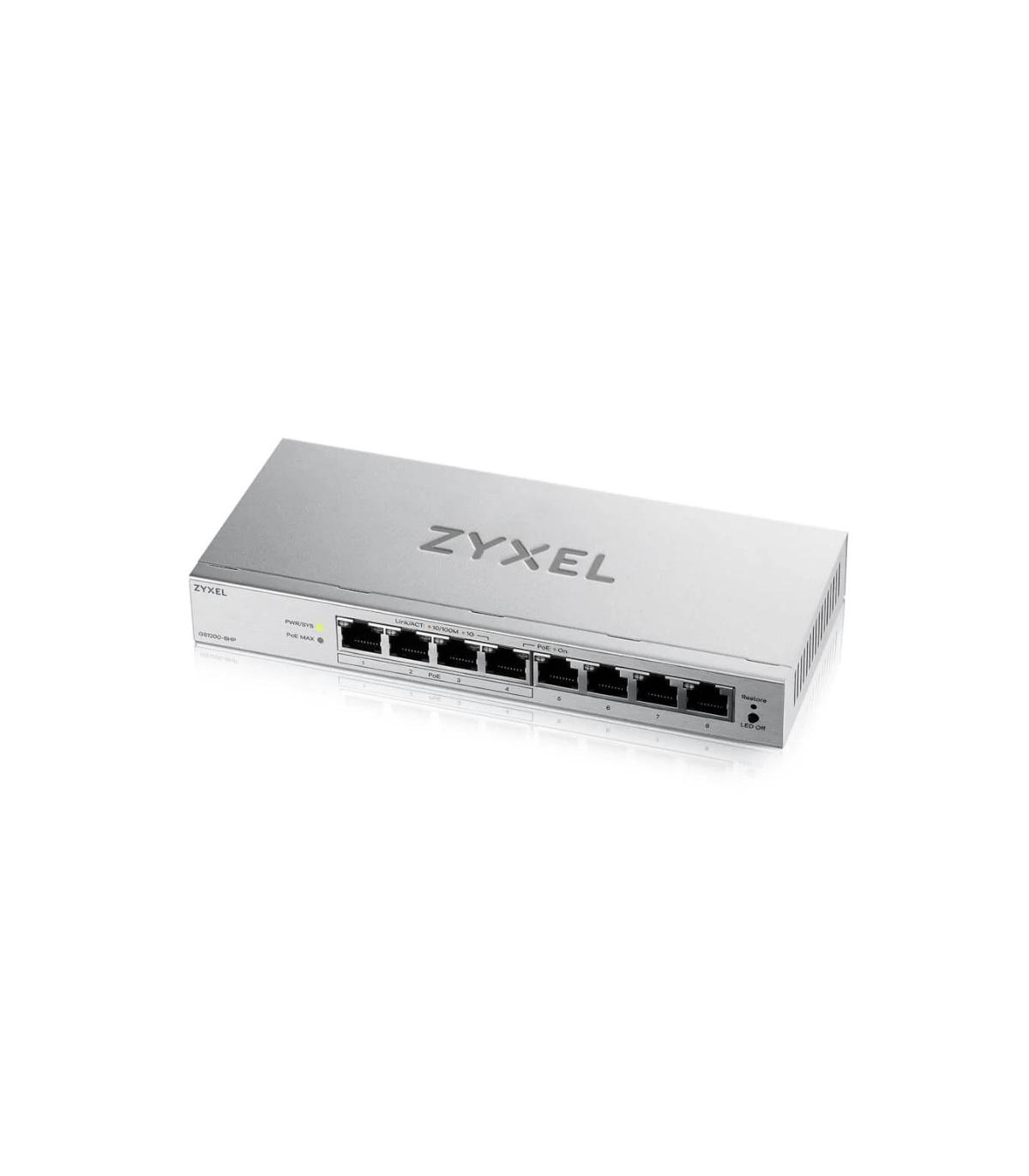 ZyXEL GS1200-8HPv3 Switch 8xGb (4xPoE+) 68W