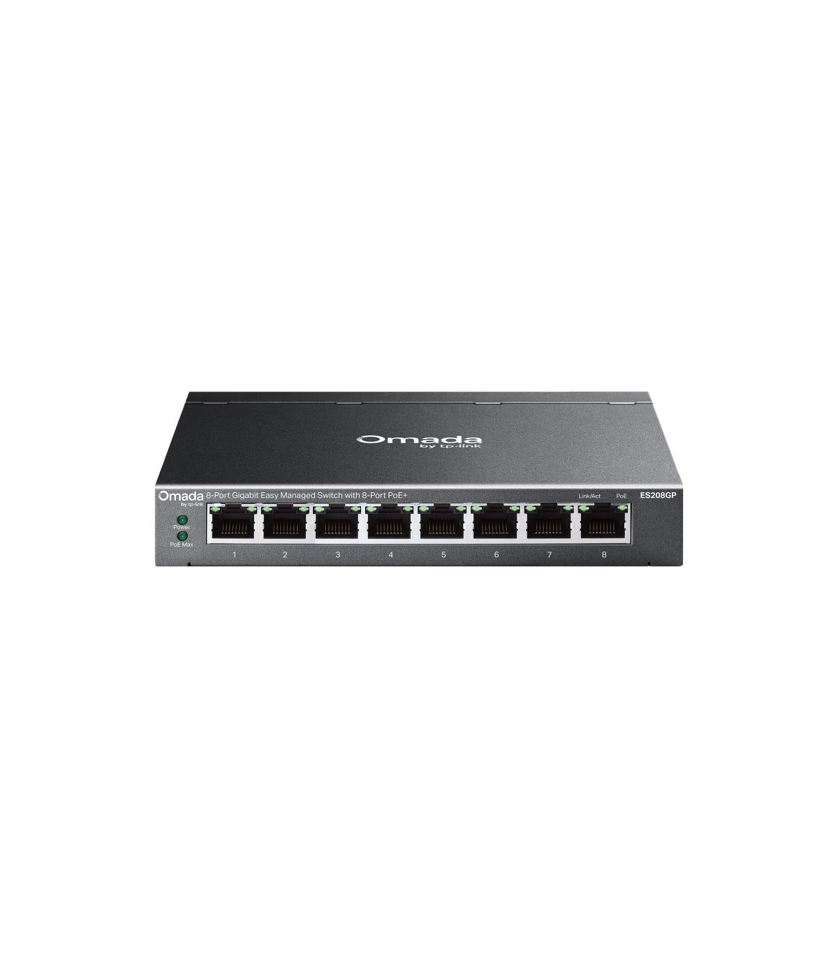 TP-Link ES208GP Switch 8xGbE PoE+ Acero Desktop