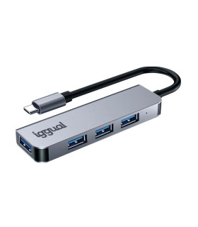 iggual Hub USB 3.0 tipo C x 4 puertos USB-A 3.0