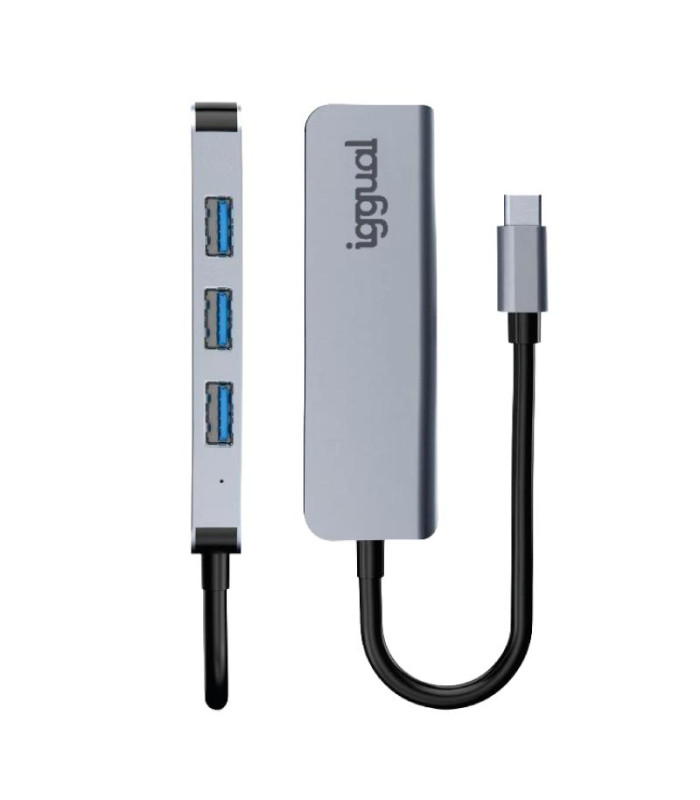 iggual Hub USB 3.0 tipo C x 4 puertos USB-A 3.0