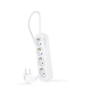 Nanocable Regleta de Enchufes 4 Tomas 1.4 m Blanco