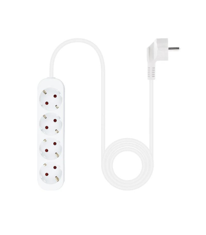 Nanocable Regleta de Enchufes 4 Tomas 1.4 m Blanco