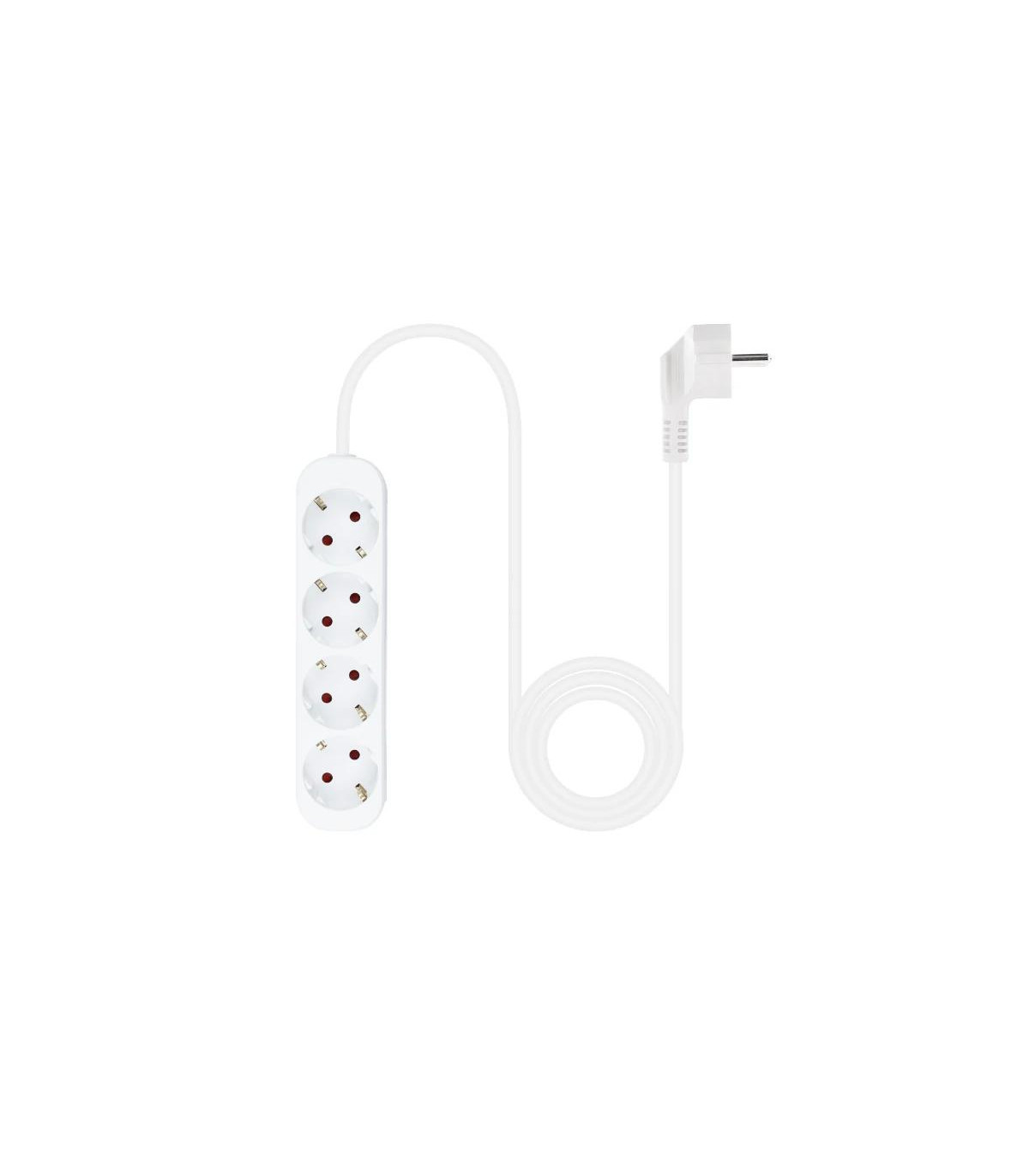 Nanocable Regleta de Enchufes 4 Tomas 1.4 m Blanco